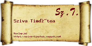 Sziva Timótea névjegykártya